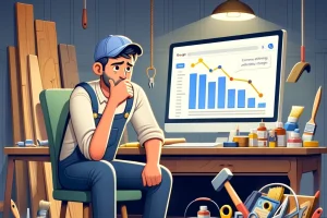 Artisan en train de réfléchir par rapport à la publicité locale sur Google Ads