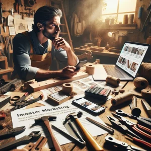 Artisan qui fait du marketing