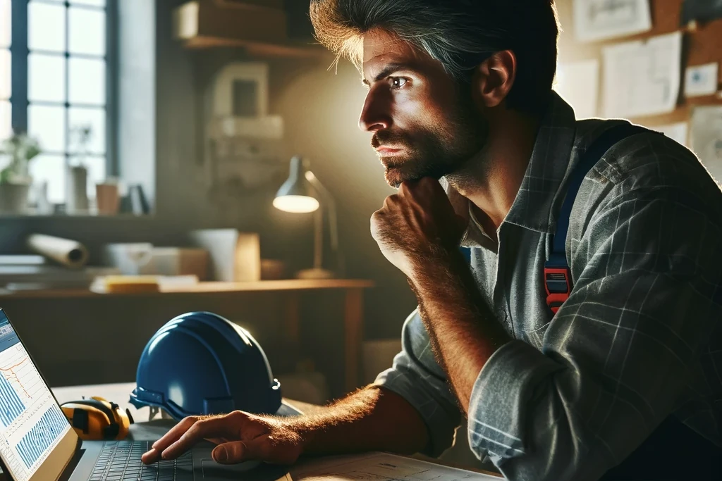 Artisan qui travaille la mise en avant de son offre sur internet