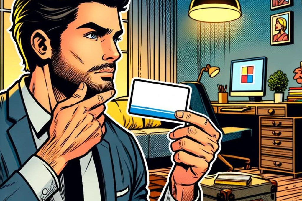 Artisan qui tient une carte de visite dans sa main