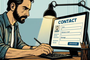 Artisan qui optimise le formulaire de contact de son site internet