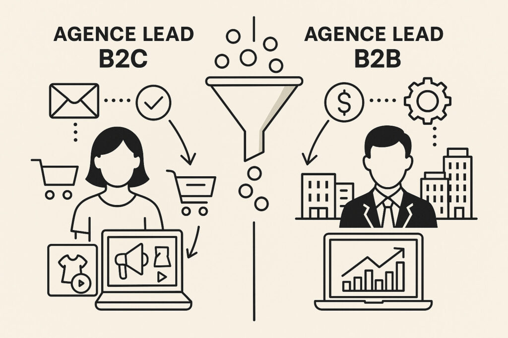 Agence Lead B2B vs Agence Lead B2C