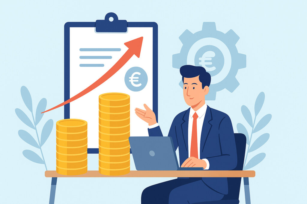Professionnel analysant la rentabilité de son activité