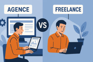 Comparaison agence vs freelance pour la création d'un site web