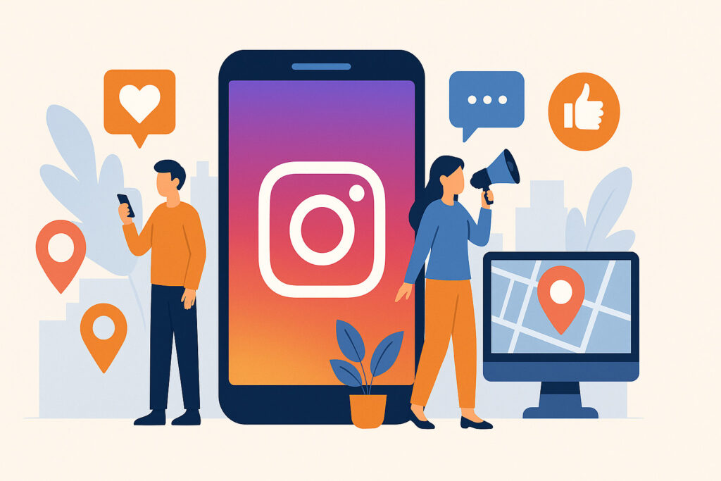 Interactions locales sur Instagram avec des utilisateurs