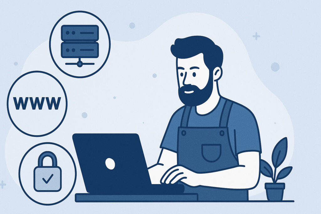 Hébergement d’un site d’artisan avec nom de domaine personnalisé et certificat SSL sécurisé