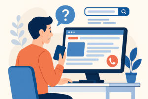 Entrepreneur devant son site web sans recevoir d’appels