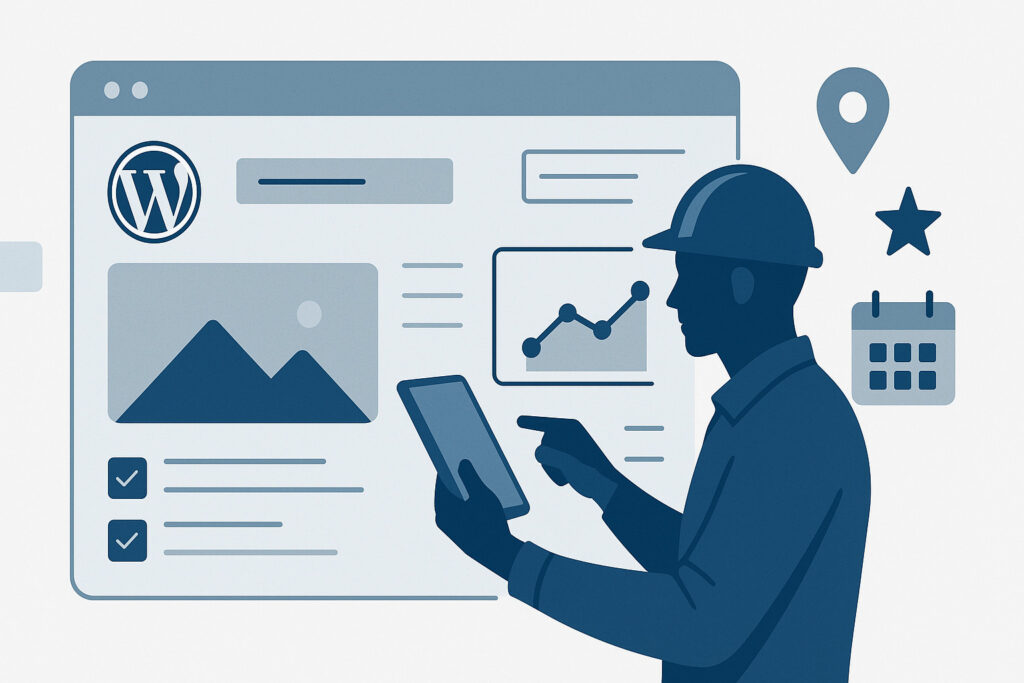 Présence en ligne d’un artisan via une interface WordPress professionnelle