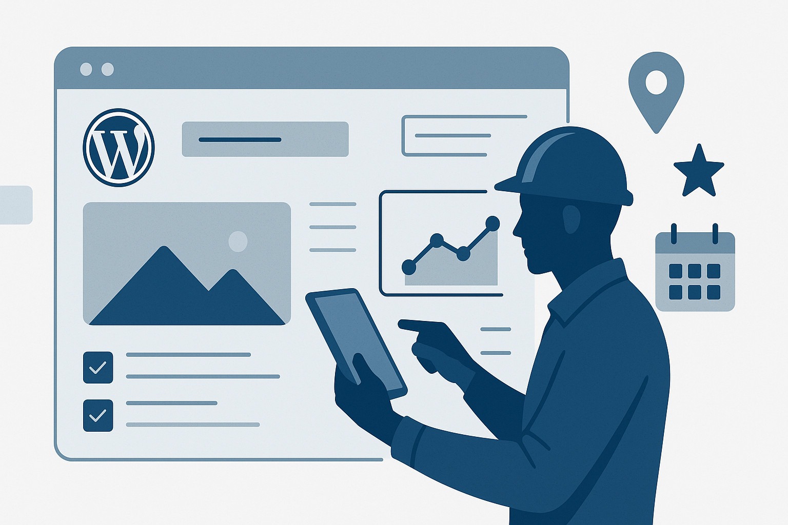Présence en ligne d’un artisan via une interface WordPress professionnelle